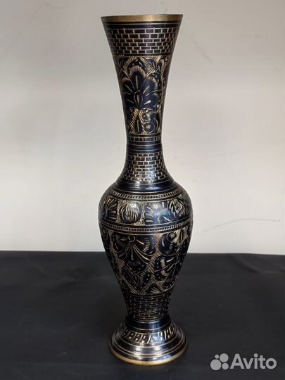 Ваза латунная ручная работа Индия 31,5 см