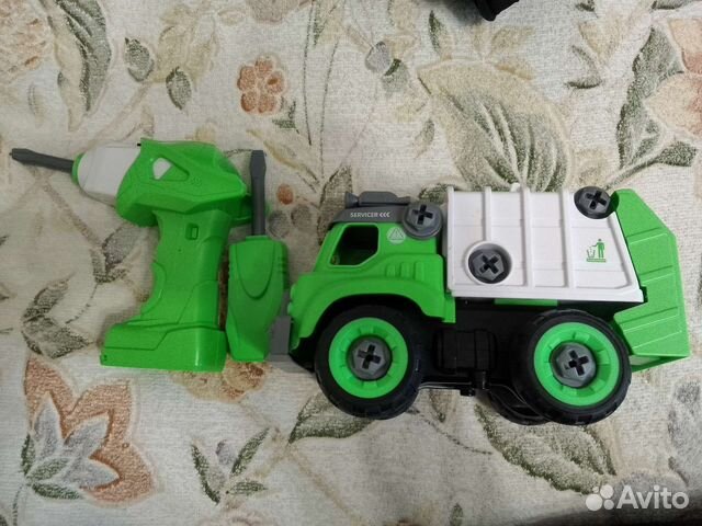 Машинка мусоровоз 20см с шуруповертом