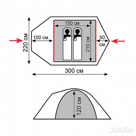 Палатка Tramp Mountain 2 V2 TRT-22