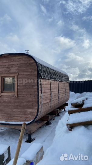 Баня квадро бочка 5м, полная комплектация