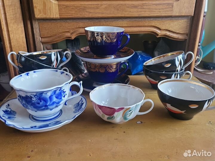 Чайны пары, фарфор, Дулево. СССР