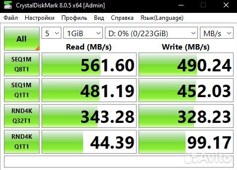 SSD SATA накопитель Toshiba на 240 GB