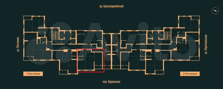 2-к. квартира, 60,3 м², 8/25 эт.