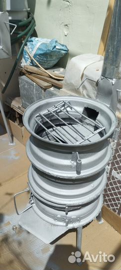 Печь для казана с трубой