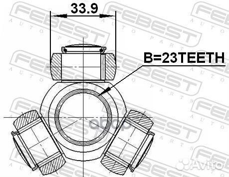 Трипоид ford focus 08-11 23X33.9 2116FOC20 Febest