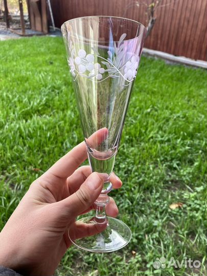 Фужеры и рюмки из чешского стела