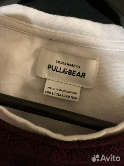 Джемпер Pull&Bear бордовый