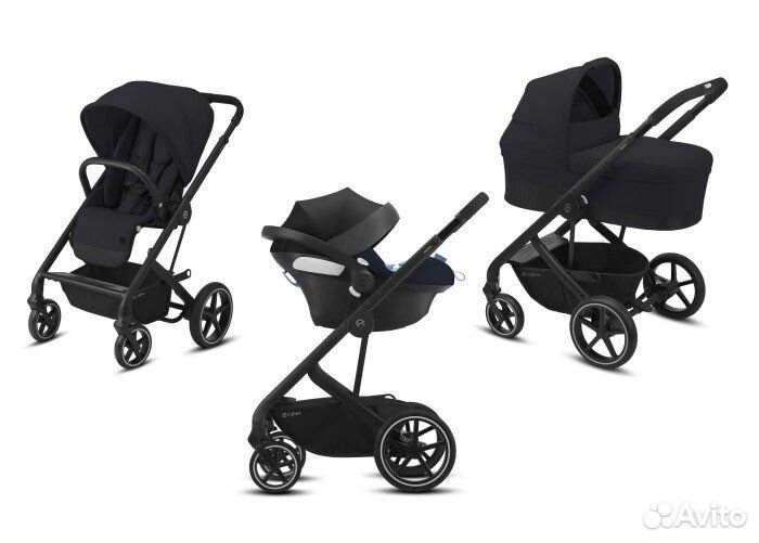 Новая Коляска 3в1 Cybex Balios S lux deep black