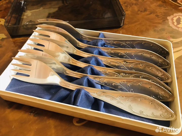 Набор чайные ложки десертные вилки мельхиор СССР