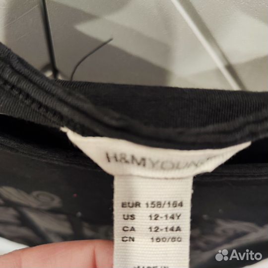 Футболка черная h&m