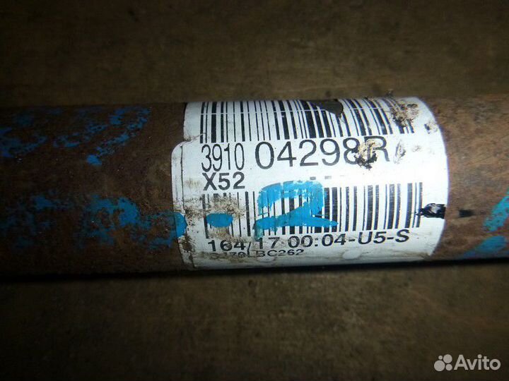 Полуось правая (привод) renault sandero 2014