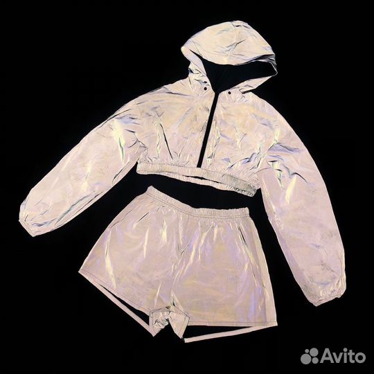 Светоотражающий костюм худи и шорты М