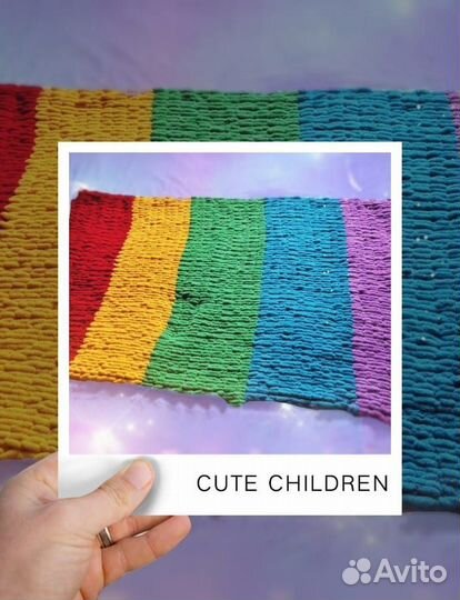 Плед вязаный. Ручная работа