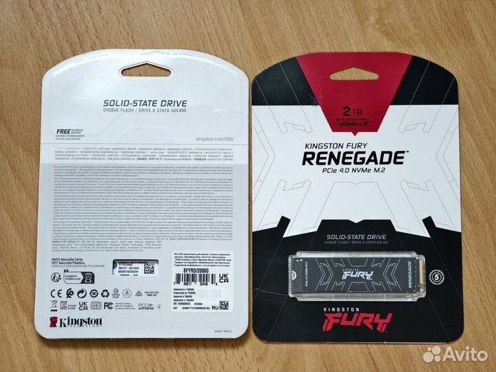 Новый SSD 2 Тб Kingston Fury Renegade