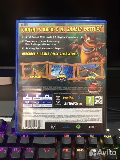 Диск для ps4 - Crash Bandicood
