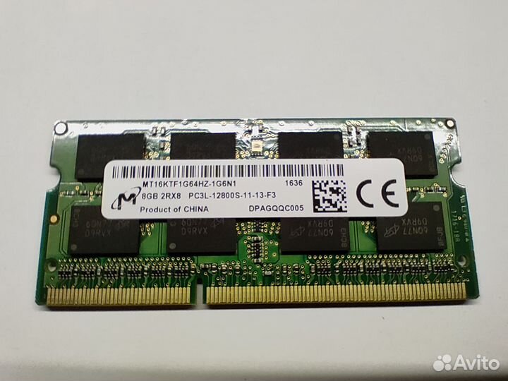 Модуль памяти DDR3 8Gb Crucial MT16KTF1G64HZ-1G6N1