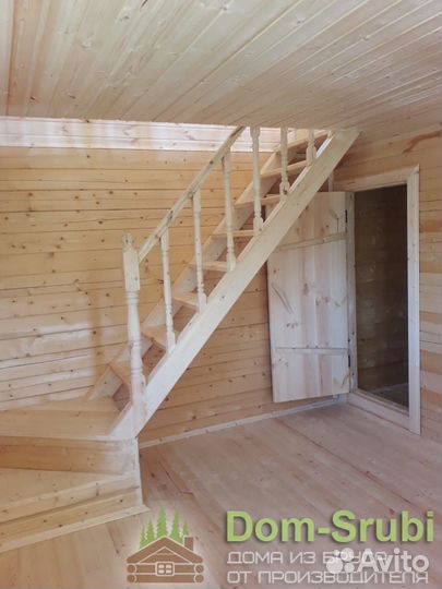 Чухлома. Хорошая надёжная Баня из бруса Б-19 (6х8)