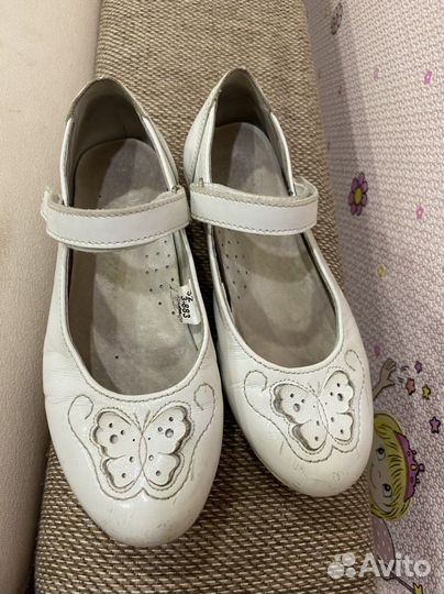 Туфли для девочки белые 32 размер