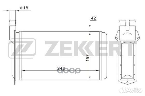 Радиатор отоп. LADA 2108 86- 2109 86- 21099 8