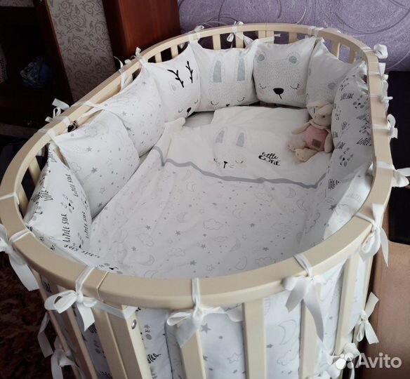 Бортики в кроватку 12 шт