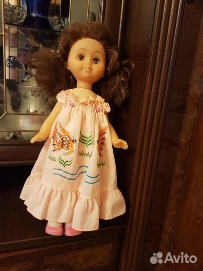 Кукла СССР с клеймом рост 48 см в одежде и обуви