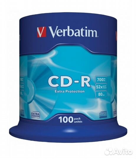 CD-R Диск Extra Protection cake BOX 100 шт. 52x 70