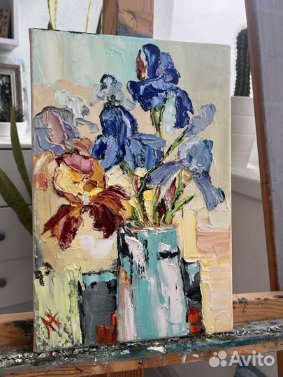 Картина масло Ирисы
