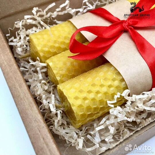 Свечи из вощины Медовые наборы праздничные