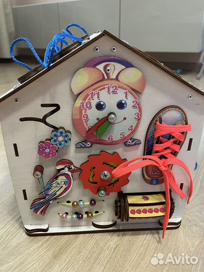 Бизиборд домик со светом большой