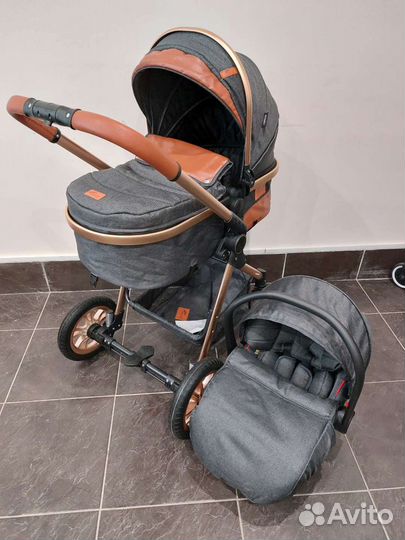 Коляска 3 в 1 трансформер с автолюлькой