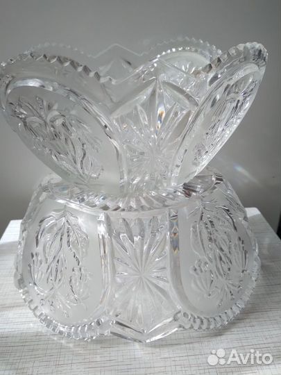 Вазы хрустальные СССР разных размеров