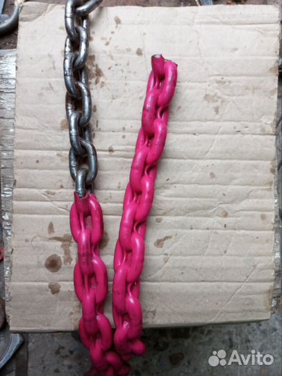 Цепь металлическая прорезиненная
