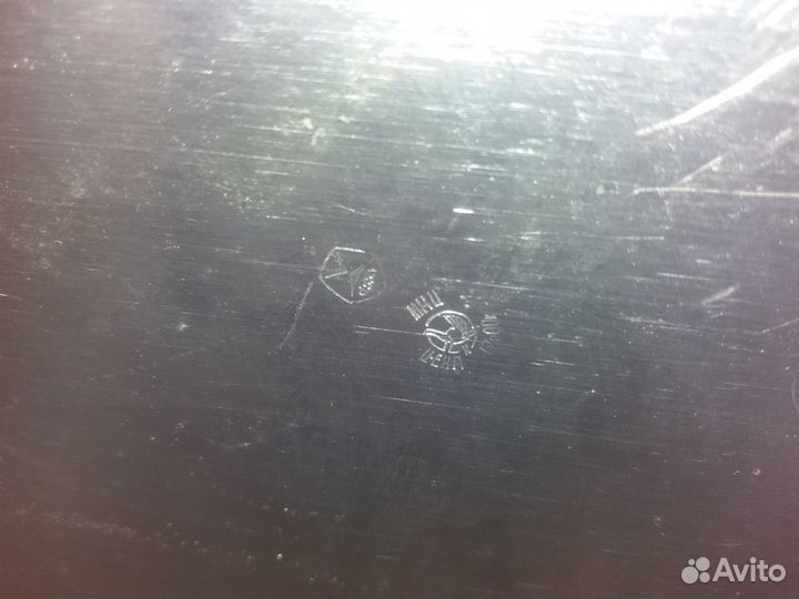 Поднос круглый для самовара мельхиор СССР