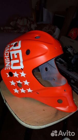 Шлем вратарский новый аэрография профессиональный