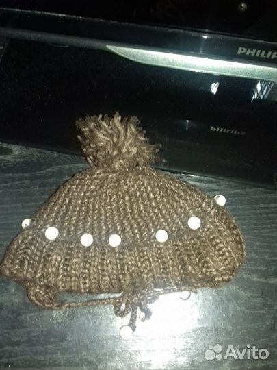 Вязаная шапочка для собачки