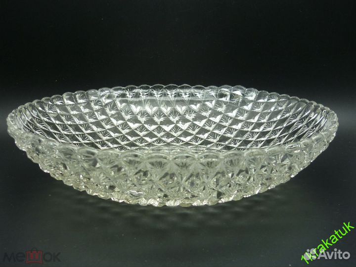 Блюдо, антикварное стекло 19 века, россия