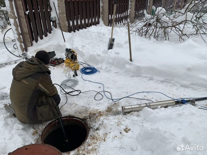 Чистка скважин,Замена насоса,Видео-диагностика