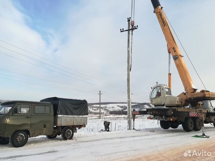 Монтаж опор лэп