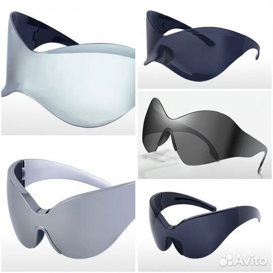 Черные очки opium type rick owens balenciaga