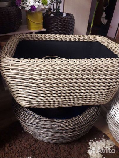 Кашпо из ротанга