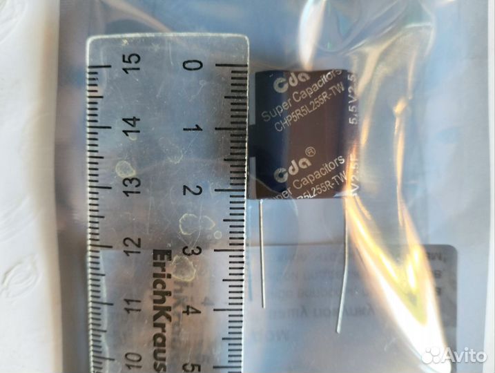 Ионистор суперконденсатор (5.5V 2.5F) 21x10mm