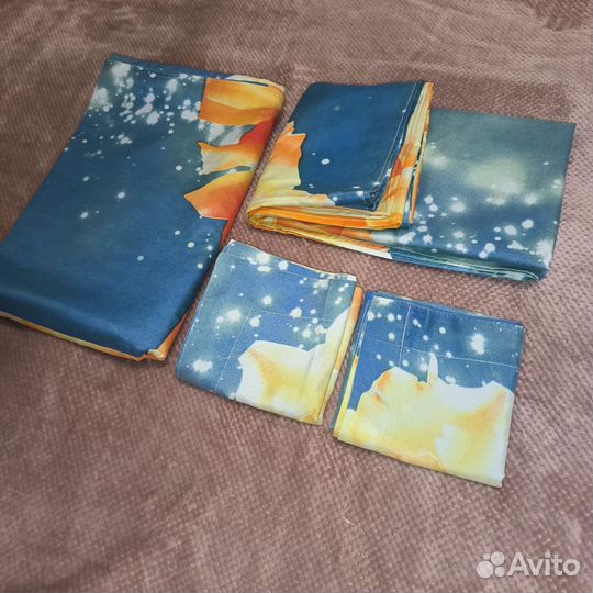 Пастельное бельё в отличном состоянии