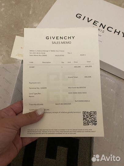 Шарф женский зимний Givenchy оригинал