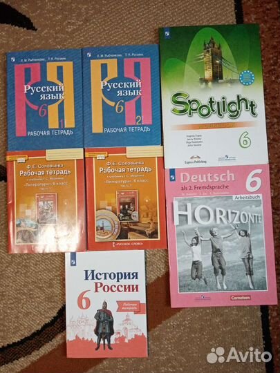 4,5,6 класс. Рабочие тетр. Рус,анг,нем,ист,литра