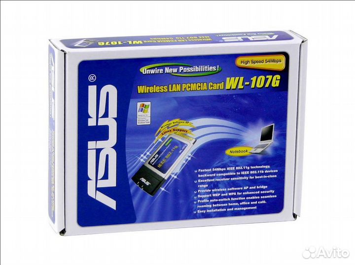 Asus Wireless Lan Cardbus Adapter WL-107G