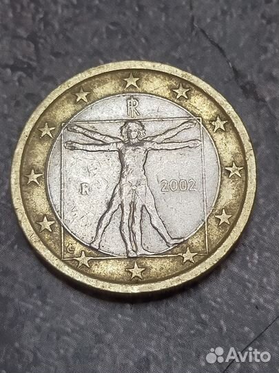 1 евро 2002г. Италия