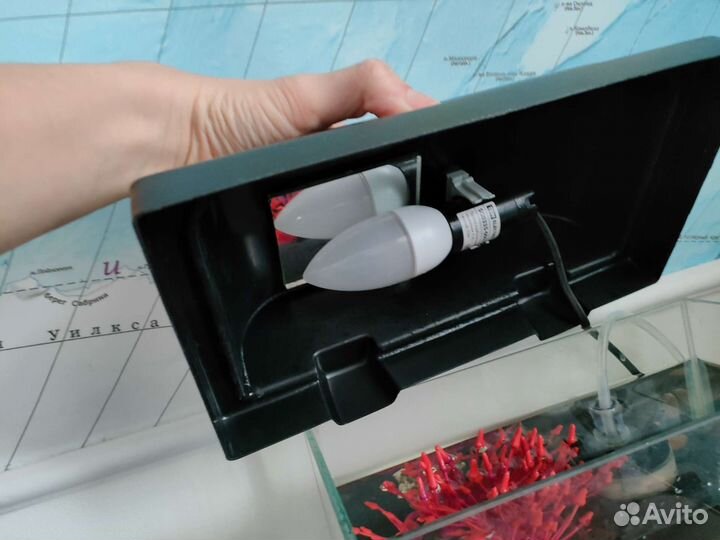 Аквариум + фильтр + петушок