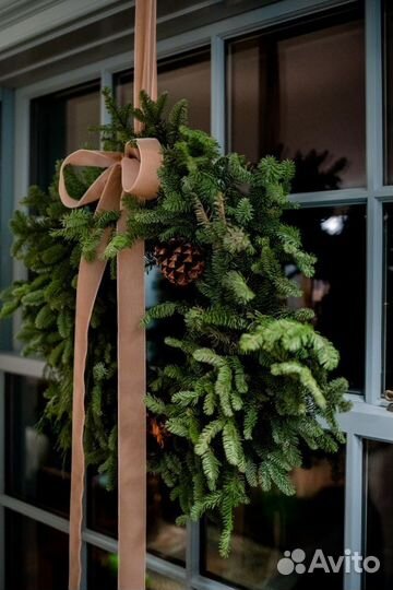 Новогодний декор входной группы