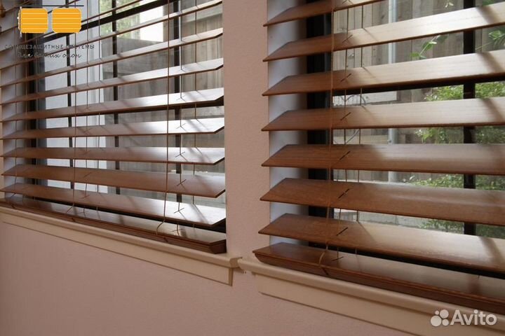 Деревянные жалюзи горизонтальные