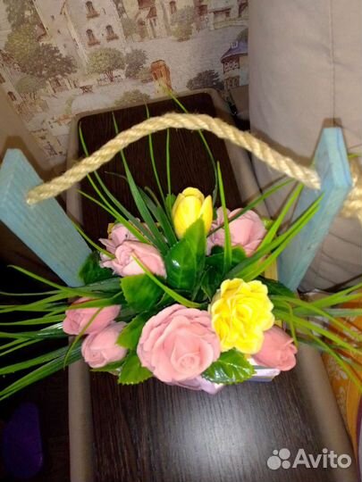 Букет из мыльных цветов